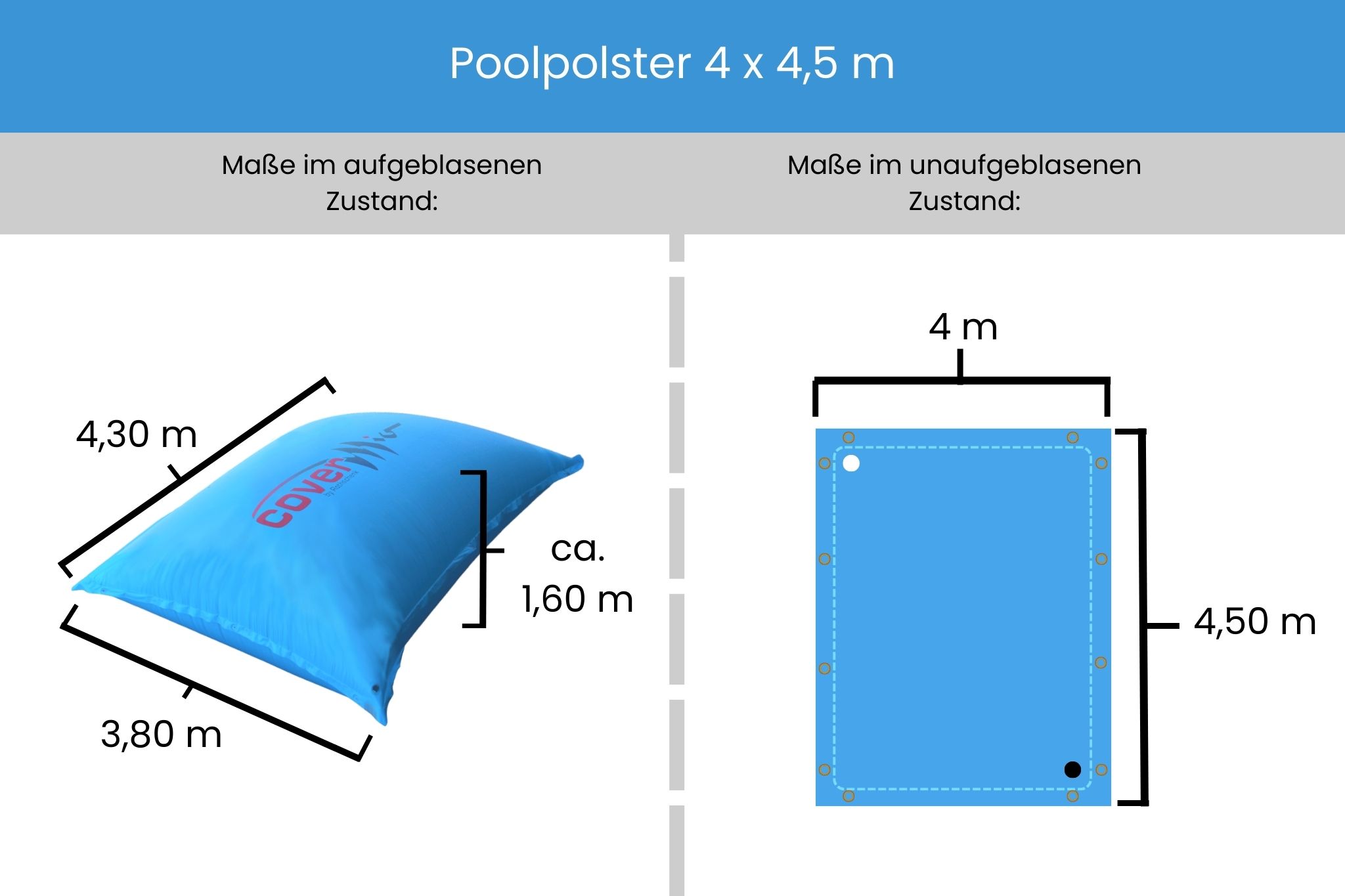 Poolpolster 4 x 4,5 m