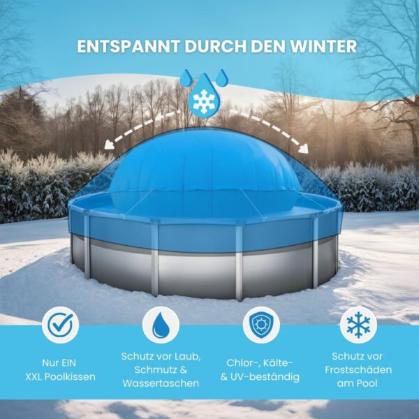 XXL Poolkissen Rund | Luftkissen Winter – Bild 12