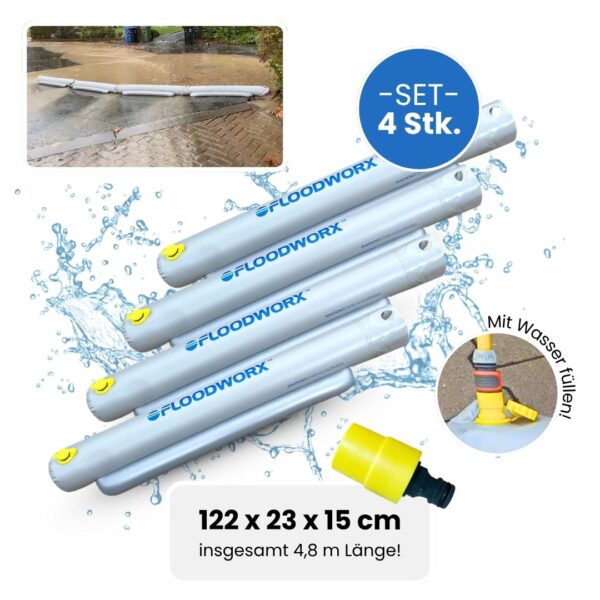 Floodworx Hochwasserschutz vier Stück