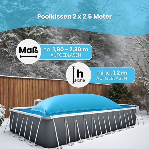 Poolkissen 2x2,5 mit Maßen