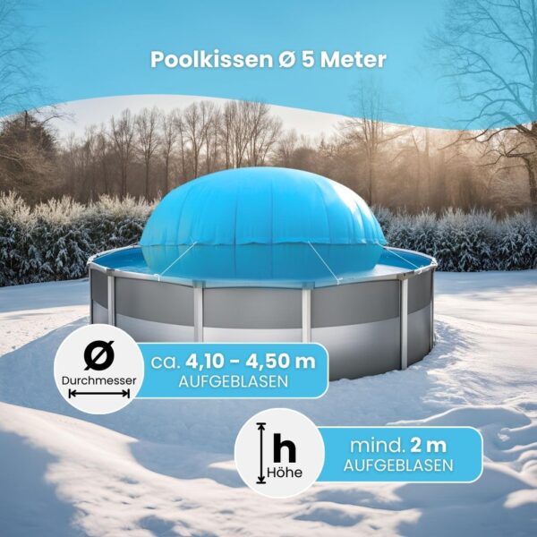 Poolkissen 5m rund mit Maßen