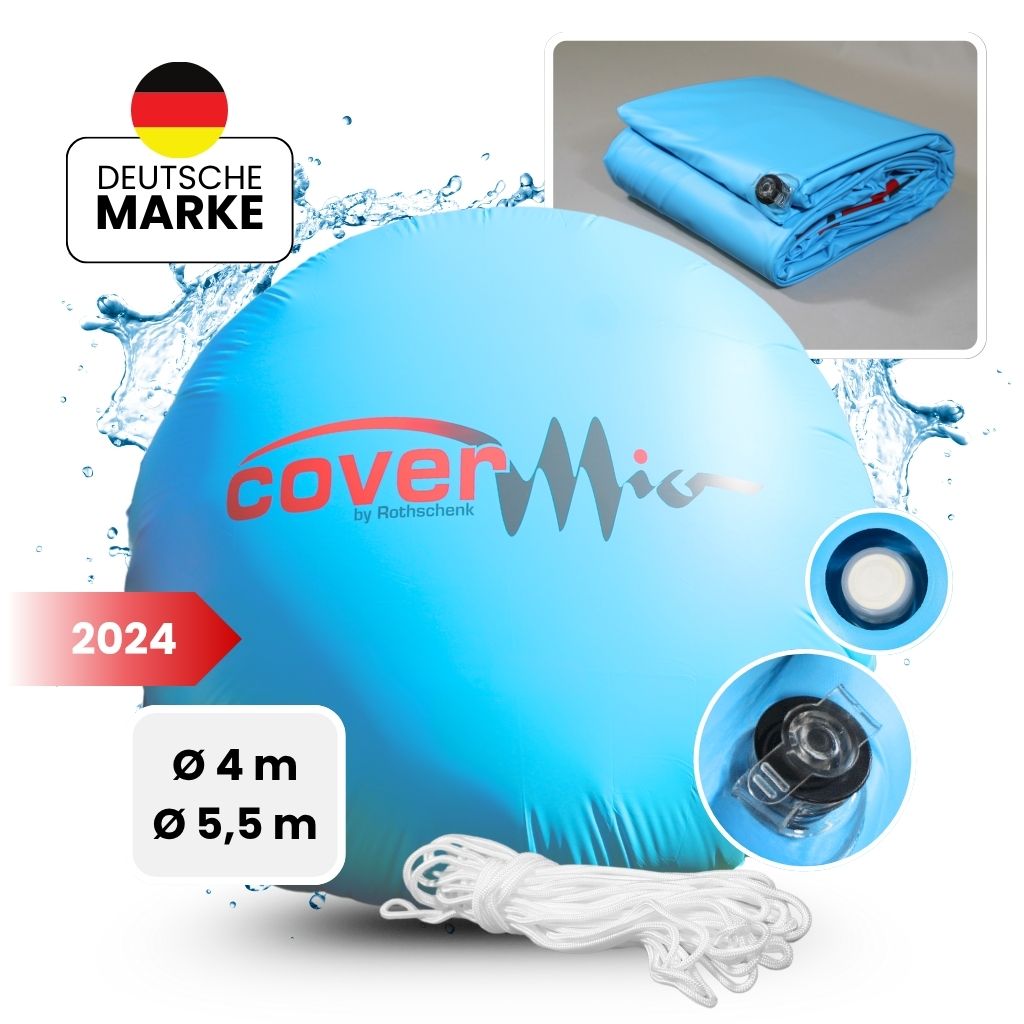 Poolkissen rund mit Befüllventil und Entlüftungsventil
